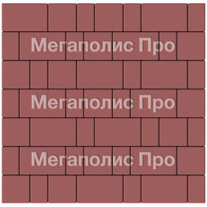 Тротуарная плитка Выбор Старый город 1Ф.6 60 мм. Красный фото 3
