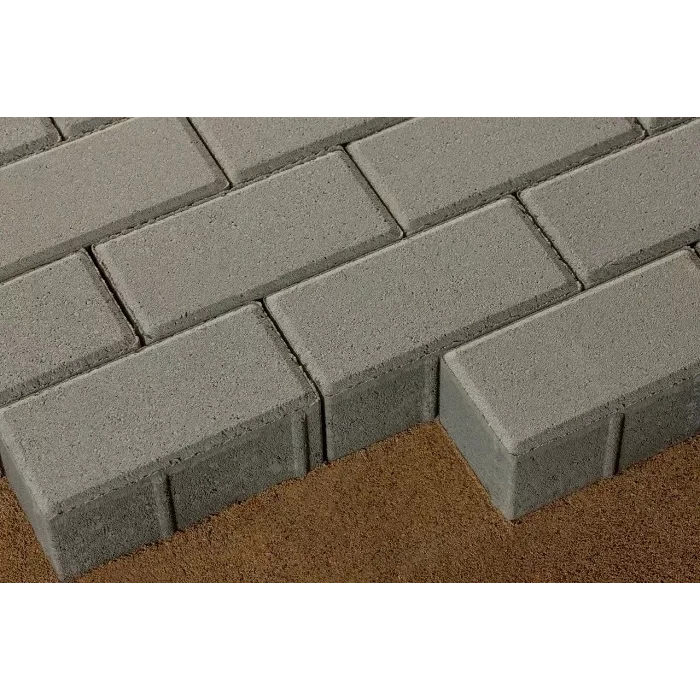 Брусчатка 342 механический завод Прямоугольник (кирпич) 200х100х60 мм Серый