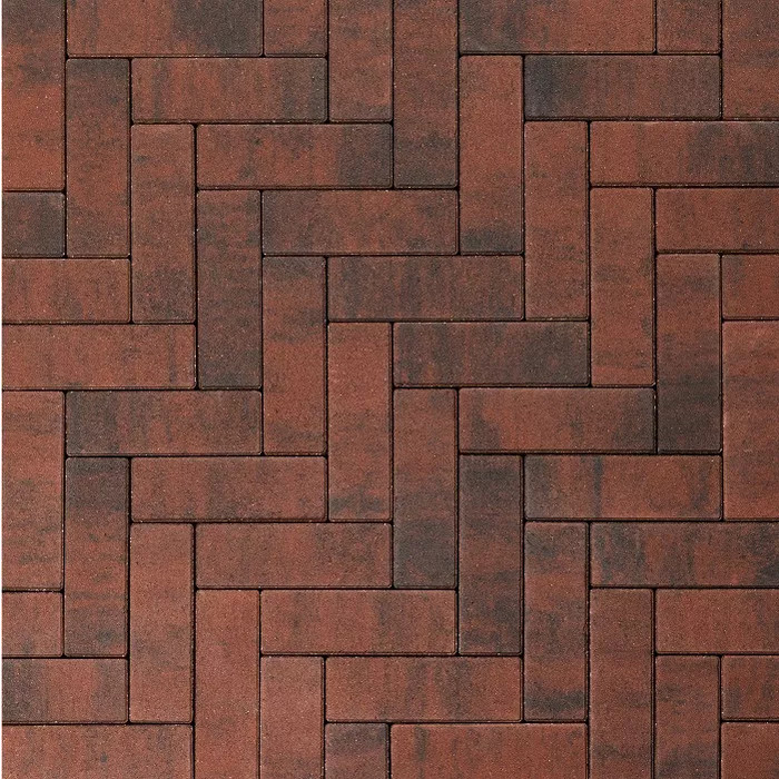 Тротуарная плитка 342 механический завод Паркет 240x80x60мм ColorMix Гавана