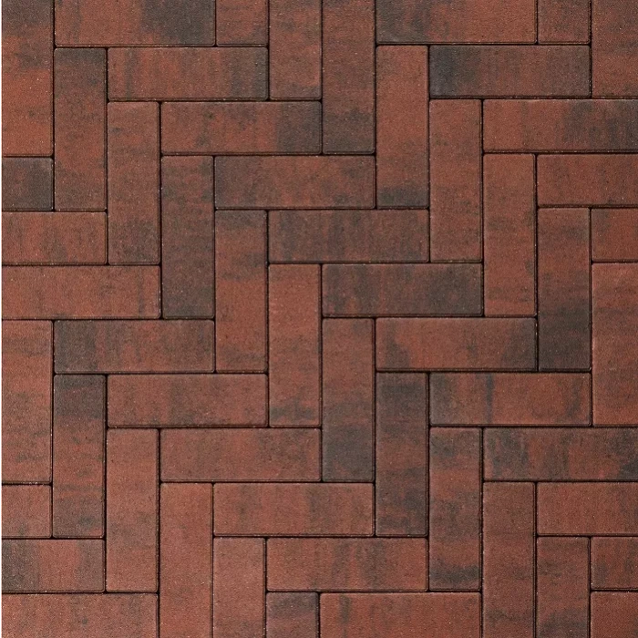 Тротуарная плитка 342 механический завод Паркет 240x80x60мм ColorMix Гавана