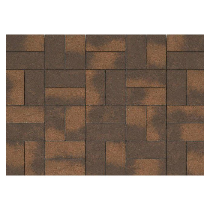 Брусчатка Каменный Век Кирпичик ColorMix 200х100х60 мм. Желто-коричневый