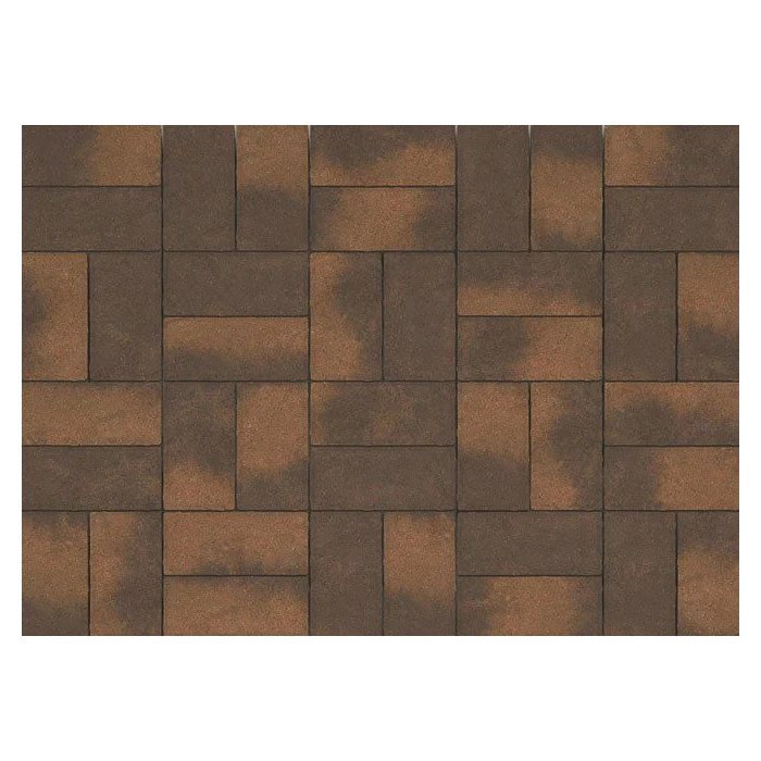 Брусчатка Каменный Век Кирпичик ColorMix 200х100х60 мм. Желто-коричневый