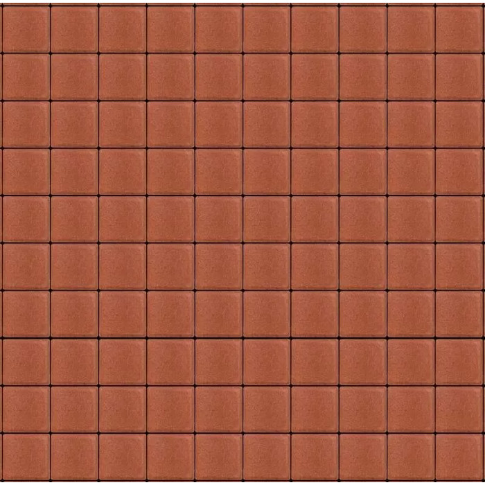 Тротуарная плитка Braer ЛУВР Квадрат 100х100х60 мм Красный