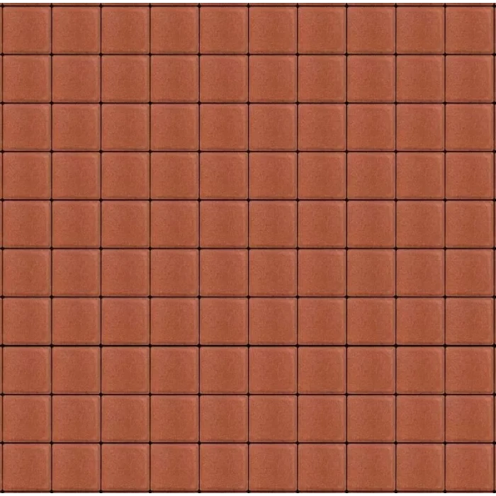 Тротуарная плитка Braer ЛУВР Квадрат 100х100х60 мм Красный