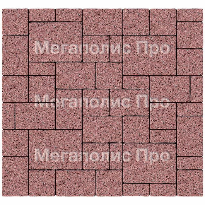 Тротуарный камень Выбор Мюнхен Б.2. Фсм.6 60 мм Стоунмикс Красный с черным