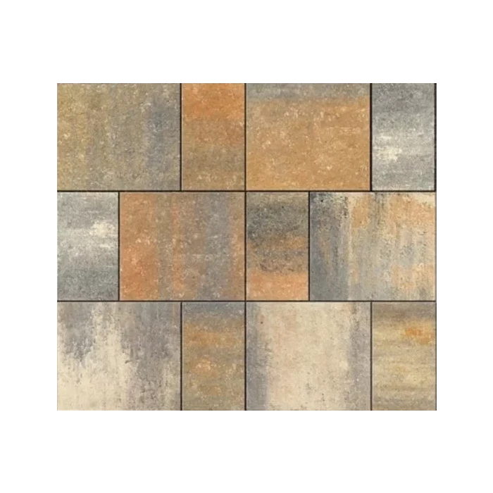 Тротуарная плитка Каменный Век Урбан ColorMix 60 мм. Черно-бело-желтый