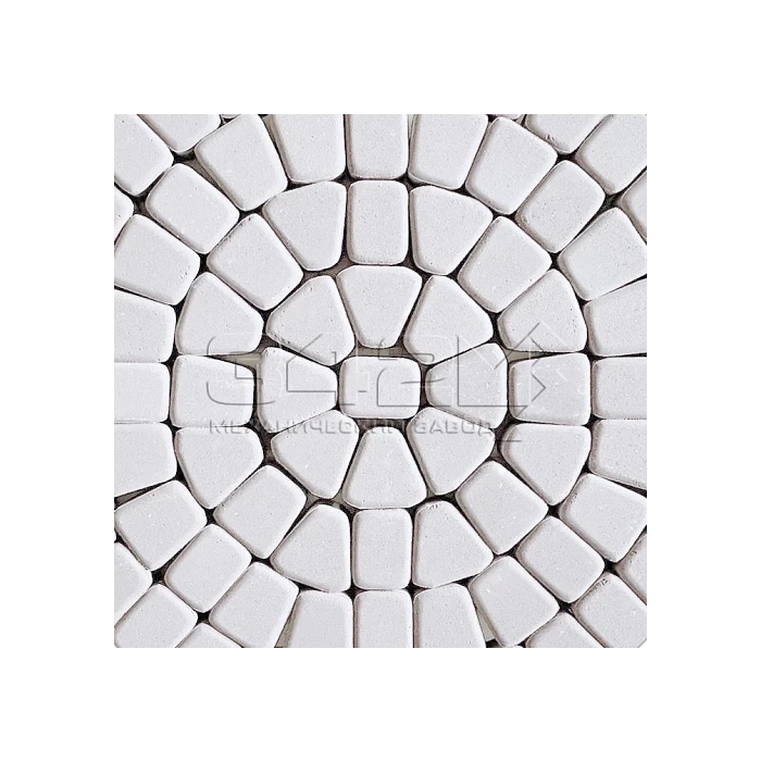 Тротуарная плитка 342 механический завод Классика круговая 60мм Белый