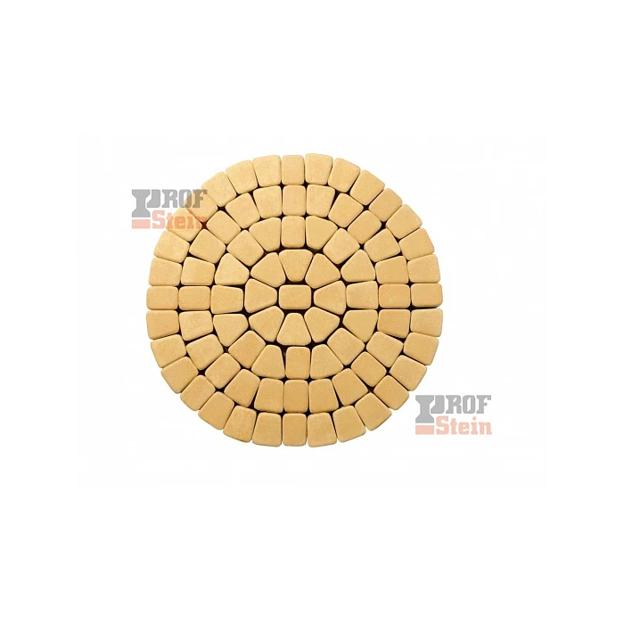 Тротуарная плитка 342 механический завод Классика круговая 60мм Желтый