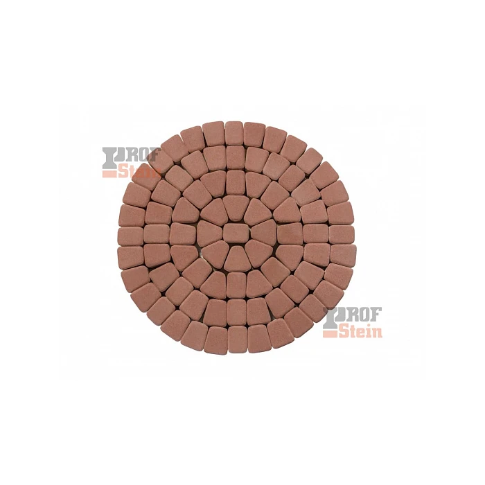 Тротуарная плитка 342 механический завод Классика круговая 60мм Красный яркий