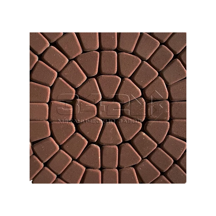 Тротуарная плитка 342 механический завод Классика круговая 60мм Темно-коричневый