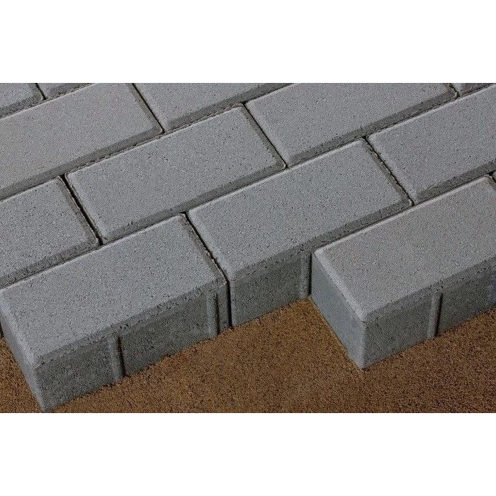Брусчатка 342 механический завод Прямоугольник (кирпич) 200х100х40 мм Серый