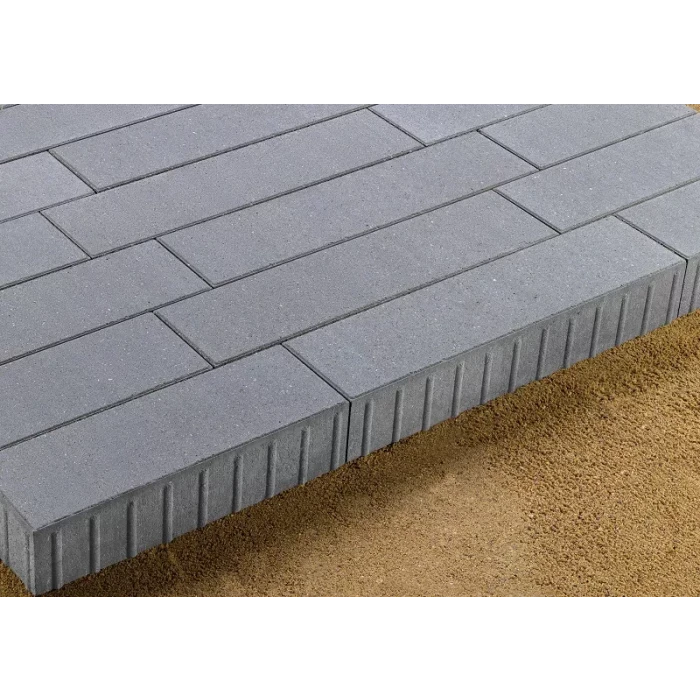 Тротуарная плитка 342 Механический завод Ригель трио 80 мм Серый