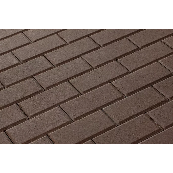 Брусчатка 342 механический завод Прямоугольник (кирпич) 200х100х60 мм Коричневый