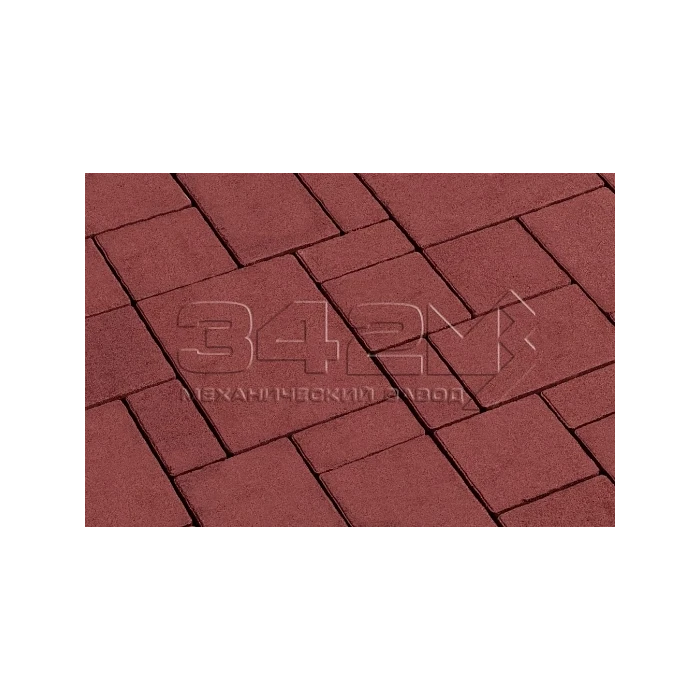 Тротуарная плитка 342 Механический завод Бавария 60мм Красный яркий