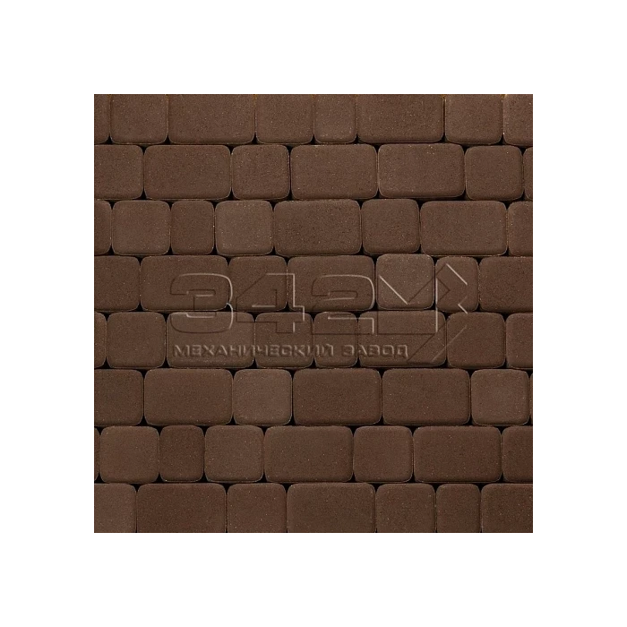 Тротуарная плитка 342 механический завод Классика 60 мм Темно-коричневый