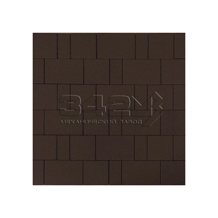Тротуарная плитка 342 Механический завод Новый Город 60 мм Темно-коричневый
