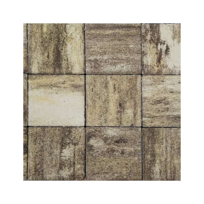 Тротуарная плитка Лидер 40 Квадрат Color Mix 60 мм Желтый Топаз