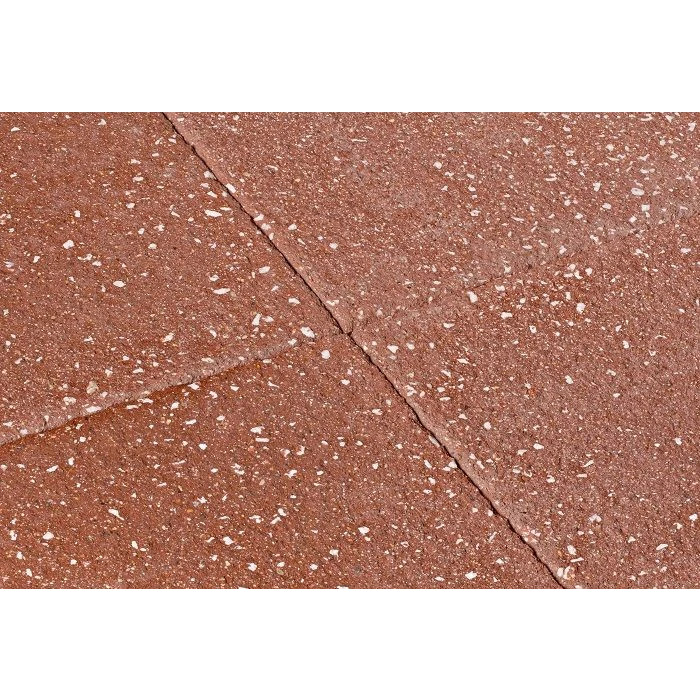 Тротуарная плитка 342 Механический завод Квадрат 500х500х40 мм дробеструйная с мраморной крошкой цвет Красный