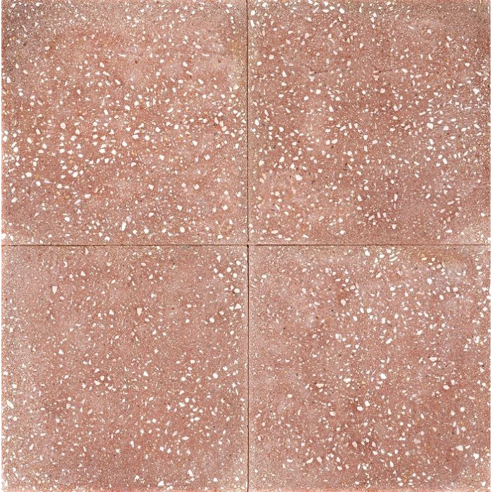 Тротуарная плитка 342 Механический завод Квадрат 500х500х40 мм шлифованная с мраморной крошкой цвет Красный