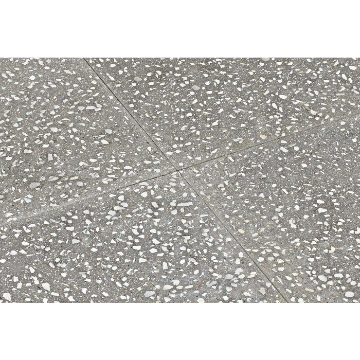 Тротуарная плитка 342 Механический завод Квадрат 500х500х40 мм шлифованная с мраморной крошкой цвет Серый