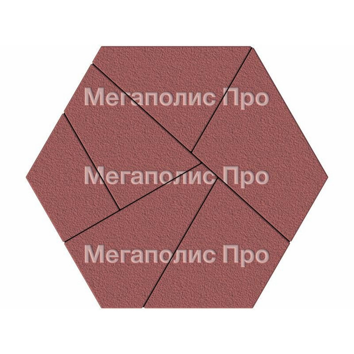 Тротуарная плитка Выбор Оригами Б.4.Фсм.8 80 мм Красный Гранит фото 2