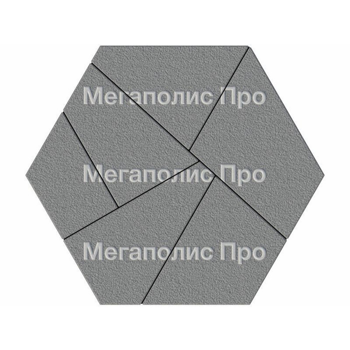 Тротуарная плитка Выбор Оригами Б.4.Фсм.8 80 мм Серый Гранит