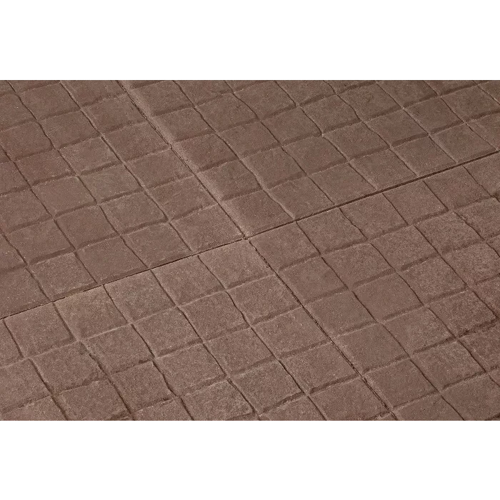 Тротуарная плитка Квадрат 342 механический завод 500х500х40 мм Клетка цвет Коричневый