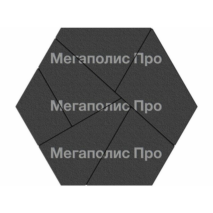 Тротуарная плитка Выбор Оригами Б.4.Фсм.8 80 мм Черный Гранит фото 3
