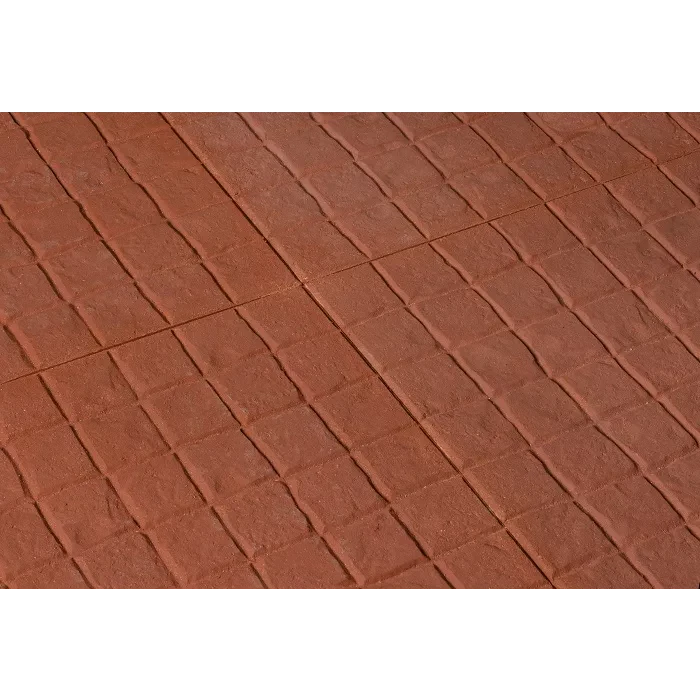 Тротуарная плитка Квадрат 342 механический завод 500х500х40 мм Клетка, цвет Красный