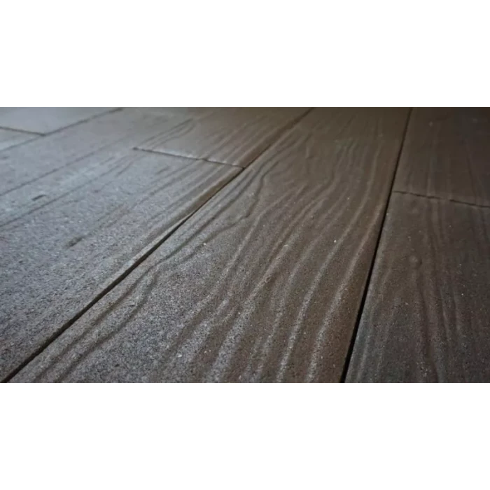 Тротуарная плитка Фабрика Готика Доска Фактурная 600х200х60, 400х200х60 мм Коричневый на белом цементе ч/п