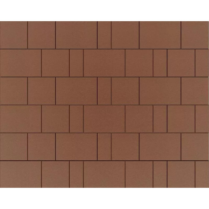 Тротуарная плитка Фабрика Готика Новый Город 240х160х60, 160х160х60, 80х160х60 мм. PROFI Красный на белом цементе ч/п