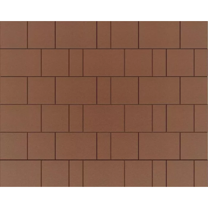 Тротуарная плитка Фабрика Готика Новый Город 240х160х60, 160х160х60, 80х160х60 мм. PROFI Красный на белом цементе ч/п