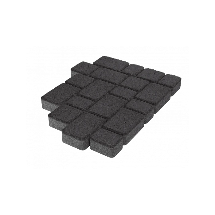 Тротуарная плитка Stellard Старый город 40 мм Черный