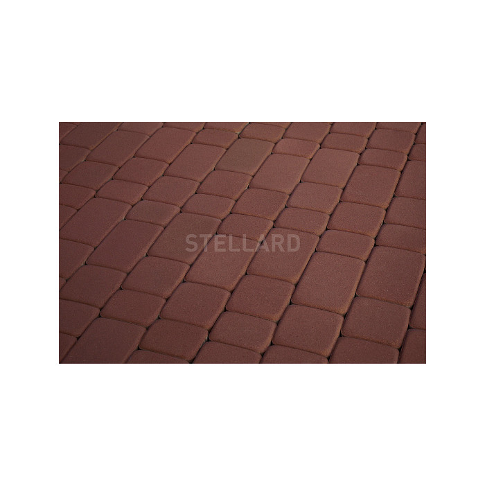 Тротуарная плитка Stellard Старый город 60 мм Бордовый фото 4