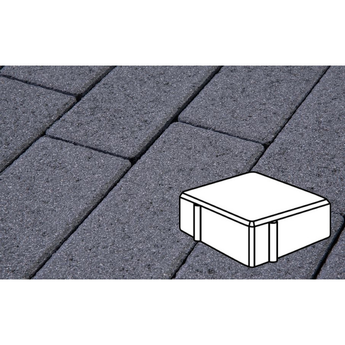 Тротуарная плитка Фабрика Готика Квадрат 400х400х100 мм Амфиболит FERRO