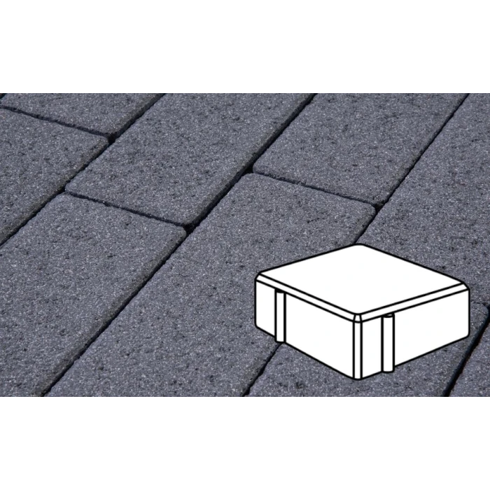 Тротуарная плитка Фабрика Готика Квадрат 400х400х100 мм Амфиболит FERRO