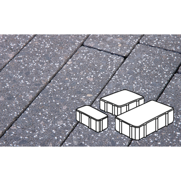 Тротуарная плитка Фабрика Готика Новый Город 60 мм Ильменит FINERRO