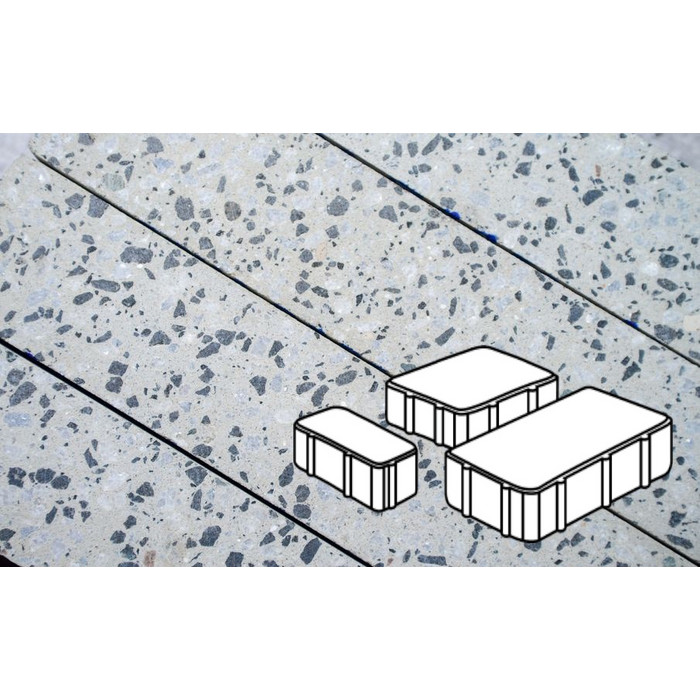 Тротуарная плитка Фабрика Готика Новый Город 80 мм Грис Парга FINO