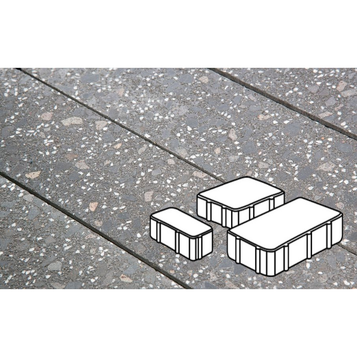 Тротуарная плитка Фабрика Готика Новый Город 80 мм Ильменит FINO