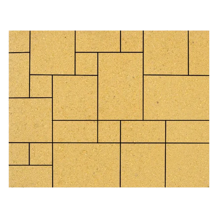 Тротуарная плитка 342 Механический завод Вилла 80 мм Желтый