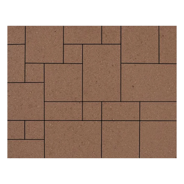 Тротуарная плитка 342 Механический завод Вилла 80 мм Коричневый