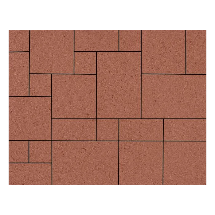 Тротуарная плитка 342 Механический завод Вилла 80 мм Красный