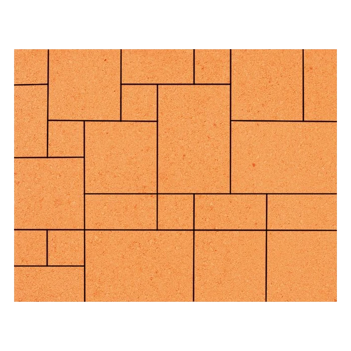 Тротуарная плитка 342 Механический завод Вилла 80 мм Оранжевый