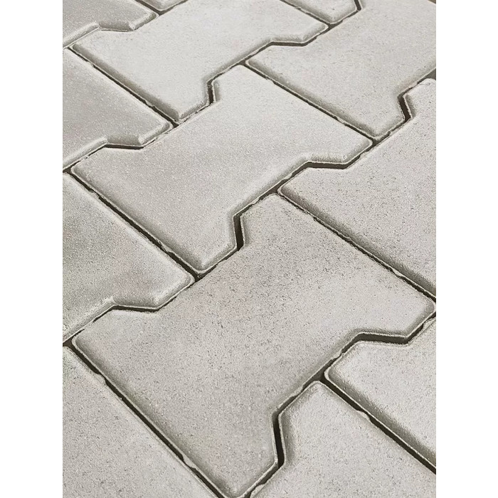 Тротуарная плитка Koldiz Брусчатка 60 мм Моно Белый