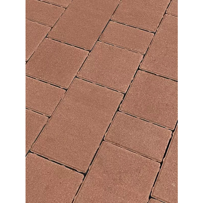 Тротуарная плитка Koldiz Брусчатка 60 мм Моно Бордовый