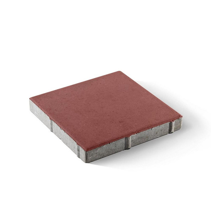 Тротуарная плитка Koldiz Квадрат 50 мм Моно Красный