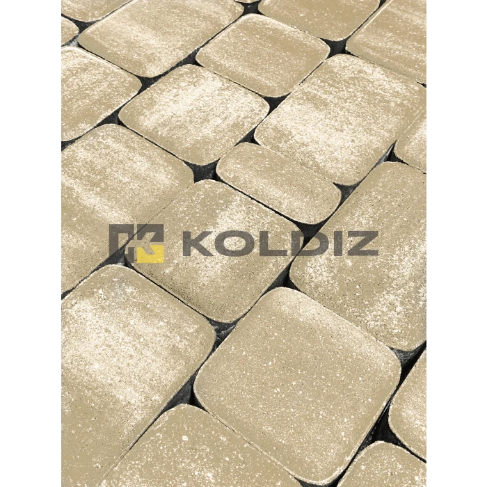 Тротуарная плитка Koldiz Старый город 50 мм Оникс Песочный