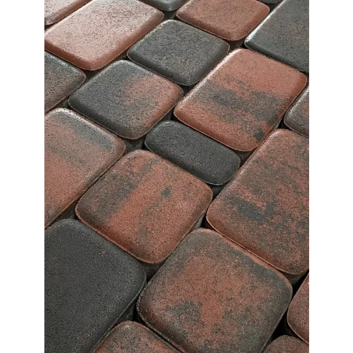 Тротуарная плитка Koldiz Старый город 50 мм Оникс Красный