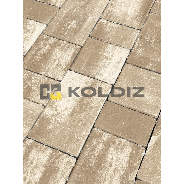 Тротуарная плитка Koldiz Новый Город 60 мм Оникс Песочный