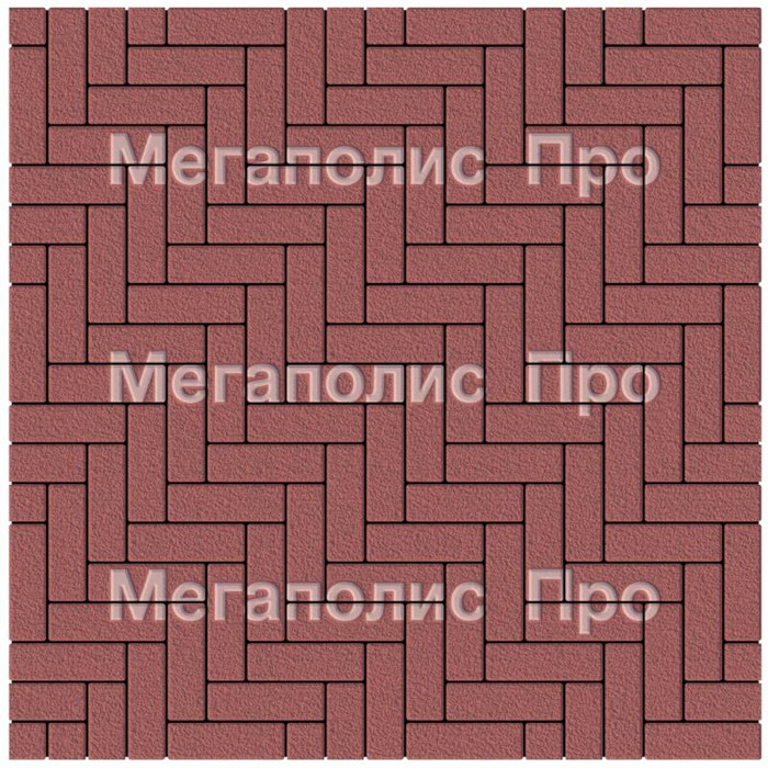 Тротуарная плитка Выбор Паркет Б.4.П.6 Красный Гранит фото 2